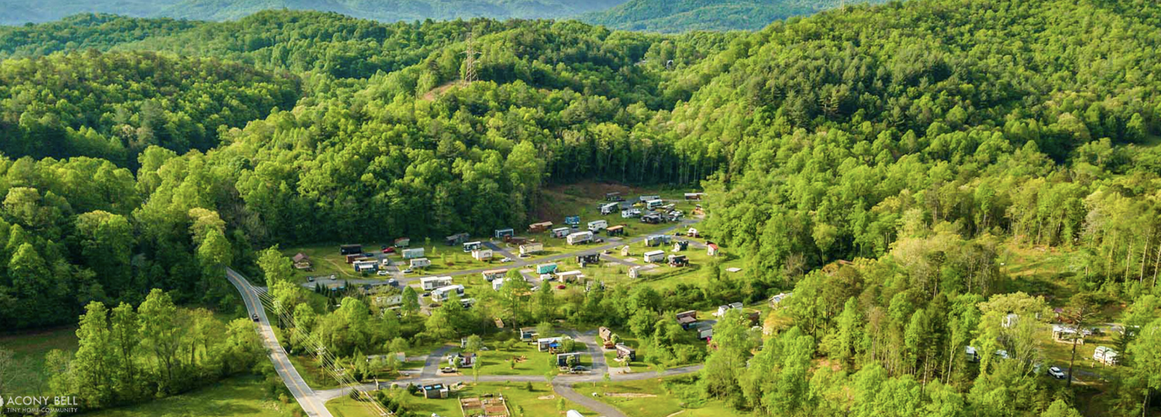 Acony Bell Tiny Home Community in 35.328°, -82.639° — Land for Rent / Lease on Land Share Network
